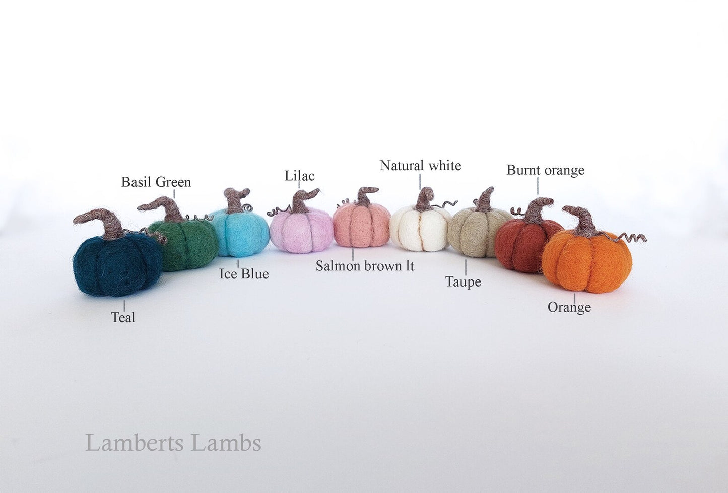 Handmade Needle felted wool Pumpkin, small and medium doll house side pumpkins