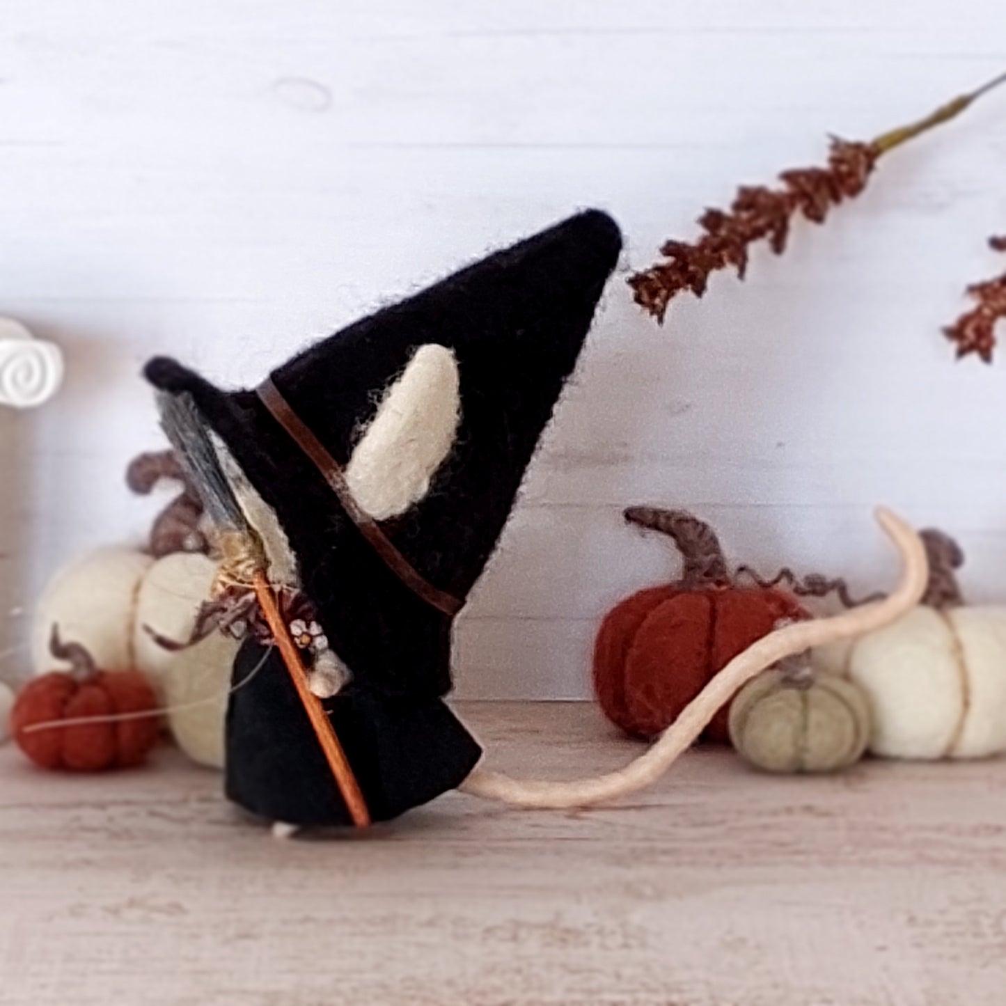 Needle felted mouse witch Hazel Rowanmere