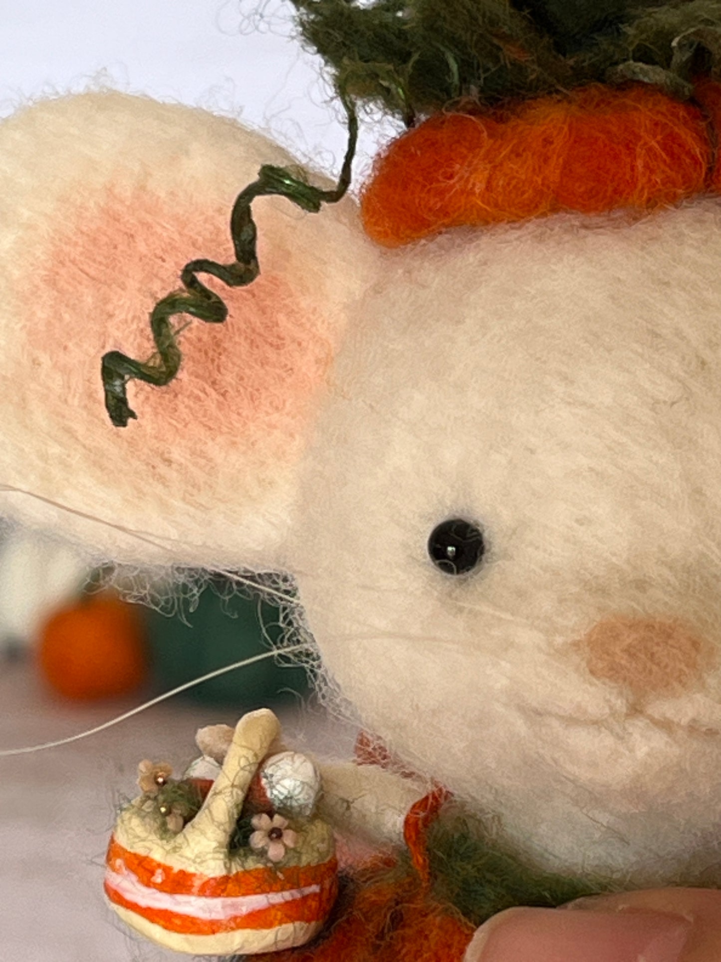 Needle felted mouse  Guardians of the pumpkin patch Tansy Thimbletoe