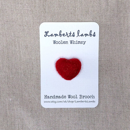 Small Needle felted Heart Brooch,  Light Khaki Shade  Handmade Felted Heart Brooch